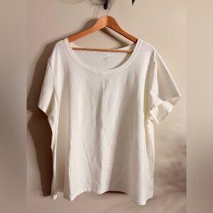 Eileen Fisher‎ Organic cotton white Short Sleeve Scoop neck tee size3X